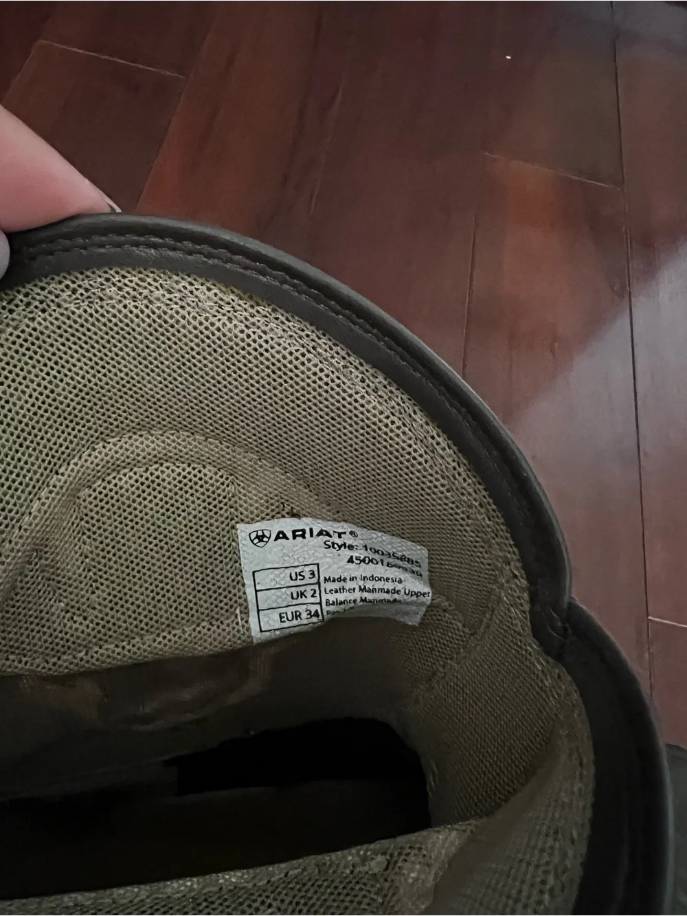 Ariat Brown and Black Western Work Boot with Skull Patch